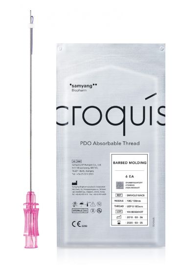 Croquis Barbed Molding PDO Threads 19G 100/185mm 6pcs