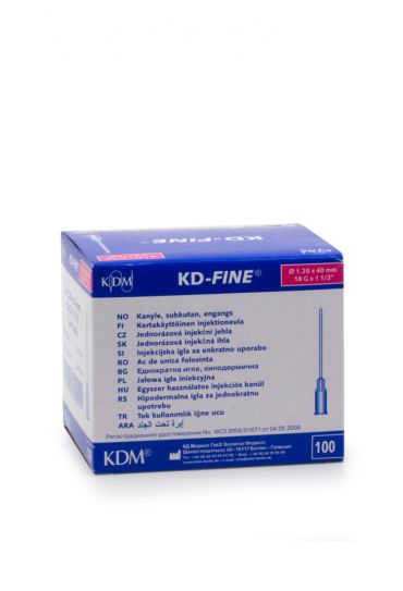 KD-FINE® LUER LOCK NEEDLES 18G 1,20X40mm