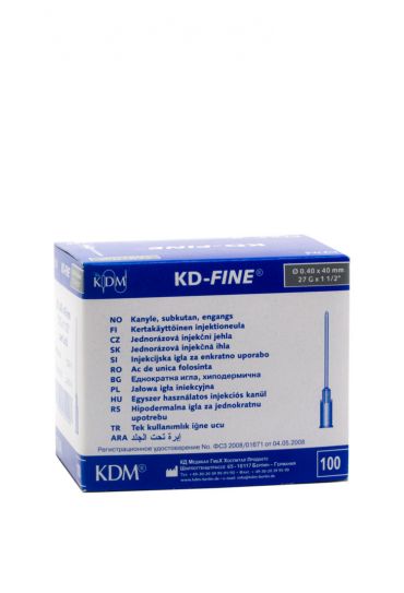 KD-FINE® LUER LOCK NEEDLES 27G 0,40X40mm