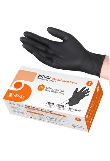 NITRILE GLOVES SELEFA®SENSE AQL1.5 BLACK S