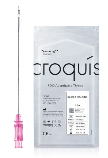 Croquis Barbed Molding PDO Threads 19G 100/185mm 6pcs