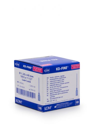 KD-FINE® LUER LOCK NEEDLES 18G 1,20X40mm