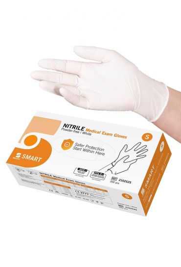 NITRILE GLOVES SELEFA®SENSE SMART AQL1.5 WHITE S