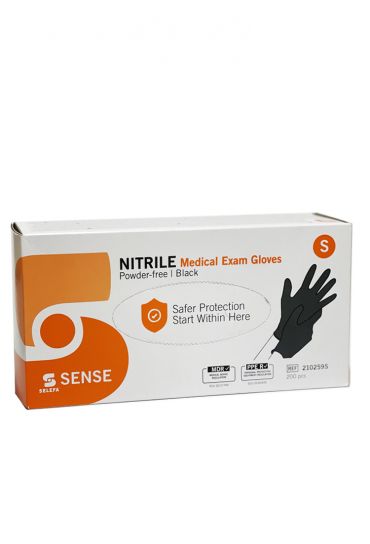 NITRILE GLOVES SELEFA®SENSE AQL1.5 BLACK S
